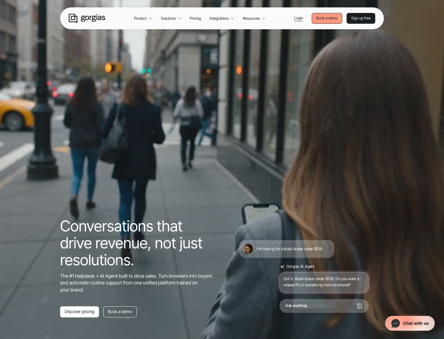Gorgias landing page screenshot