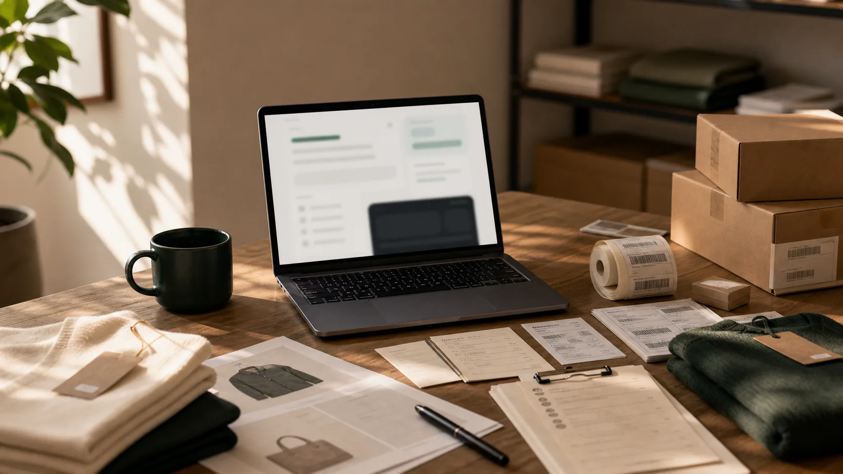 Editorial hosted ecommerce tools workflow illustration